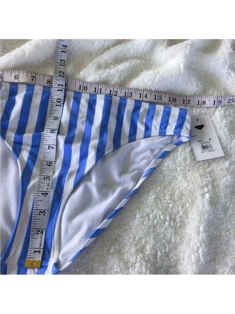 SO bikini Woman’s Junior size XXL blue and white (periwinkle) striped